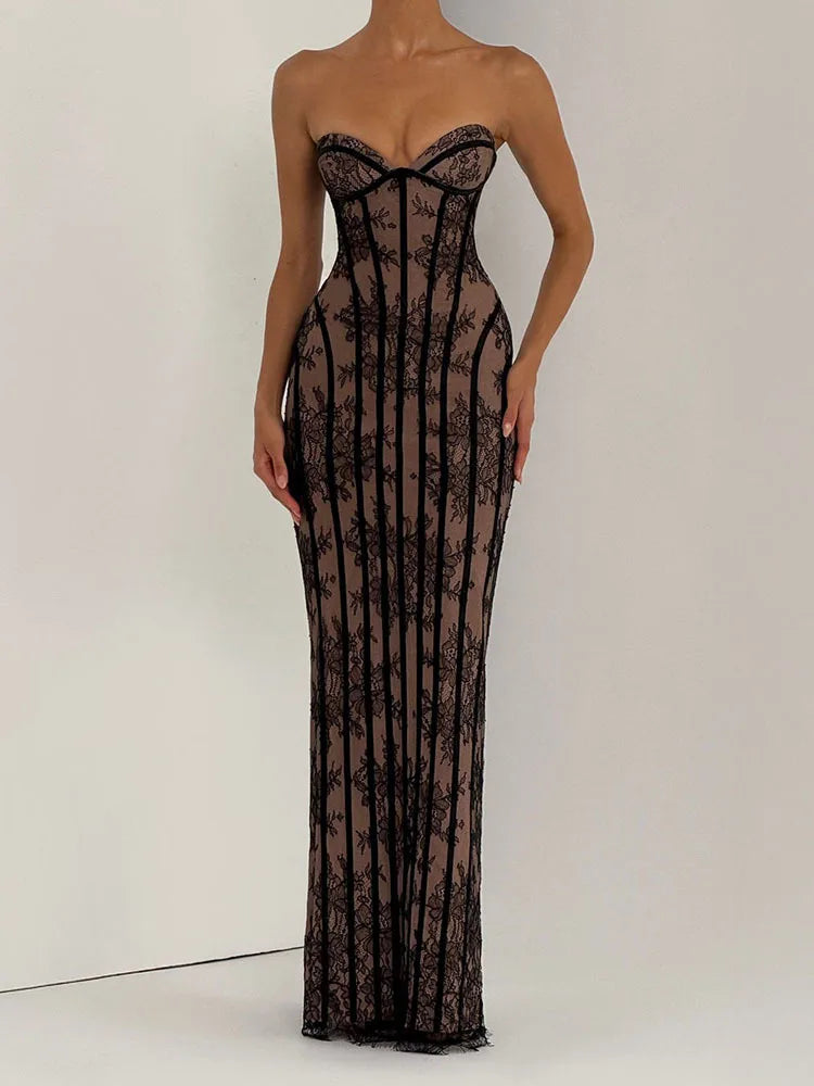 ÉLISÉE STRAPLESS MAXI DRESS