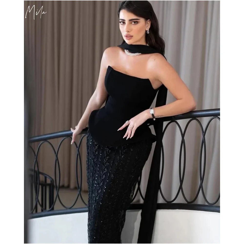 MILA NOIR SEQUIN GOWN