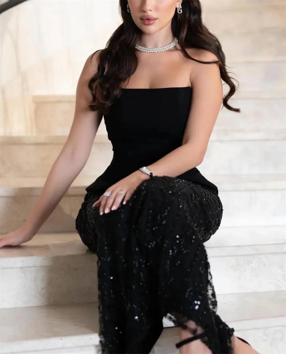 MILA NOIR SEQUIN GOWN