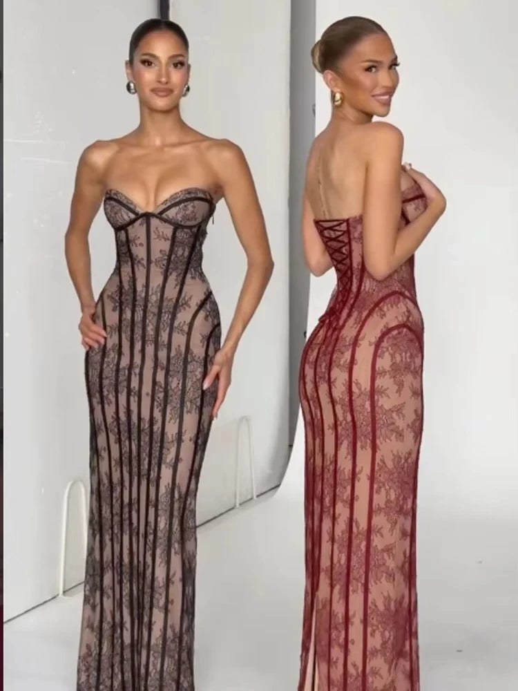 ÉLISÉE STRAPLESS MAXI DRESS
