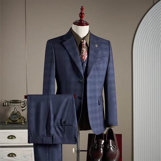 VÉRITÉ CHECKERED 3-PIECE SUIT